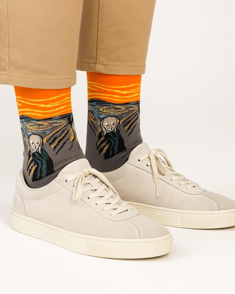 The Scream Painting  Socks
