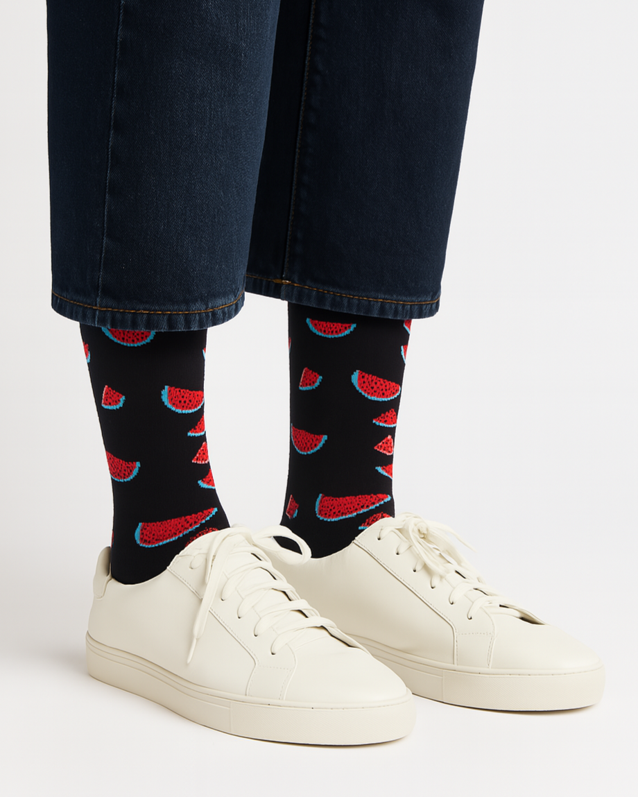Watermelon Wedge Socks