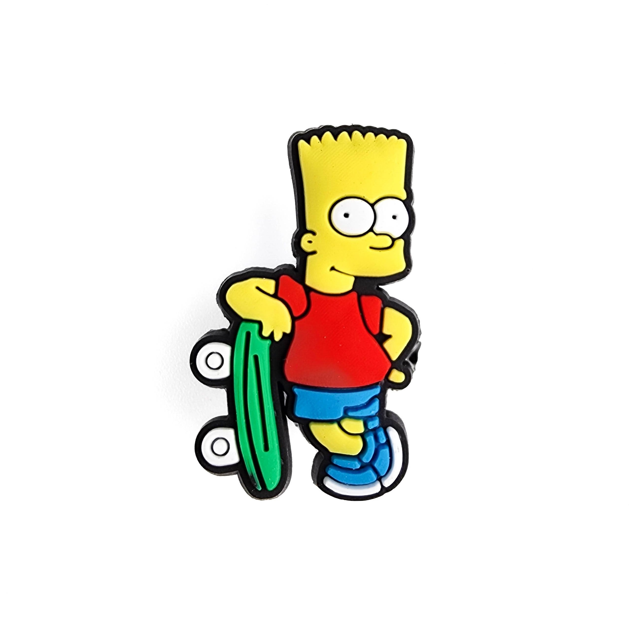 Yellow Cartoon Boy Skating Shoes Charm