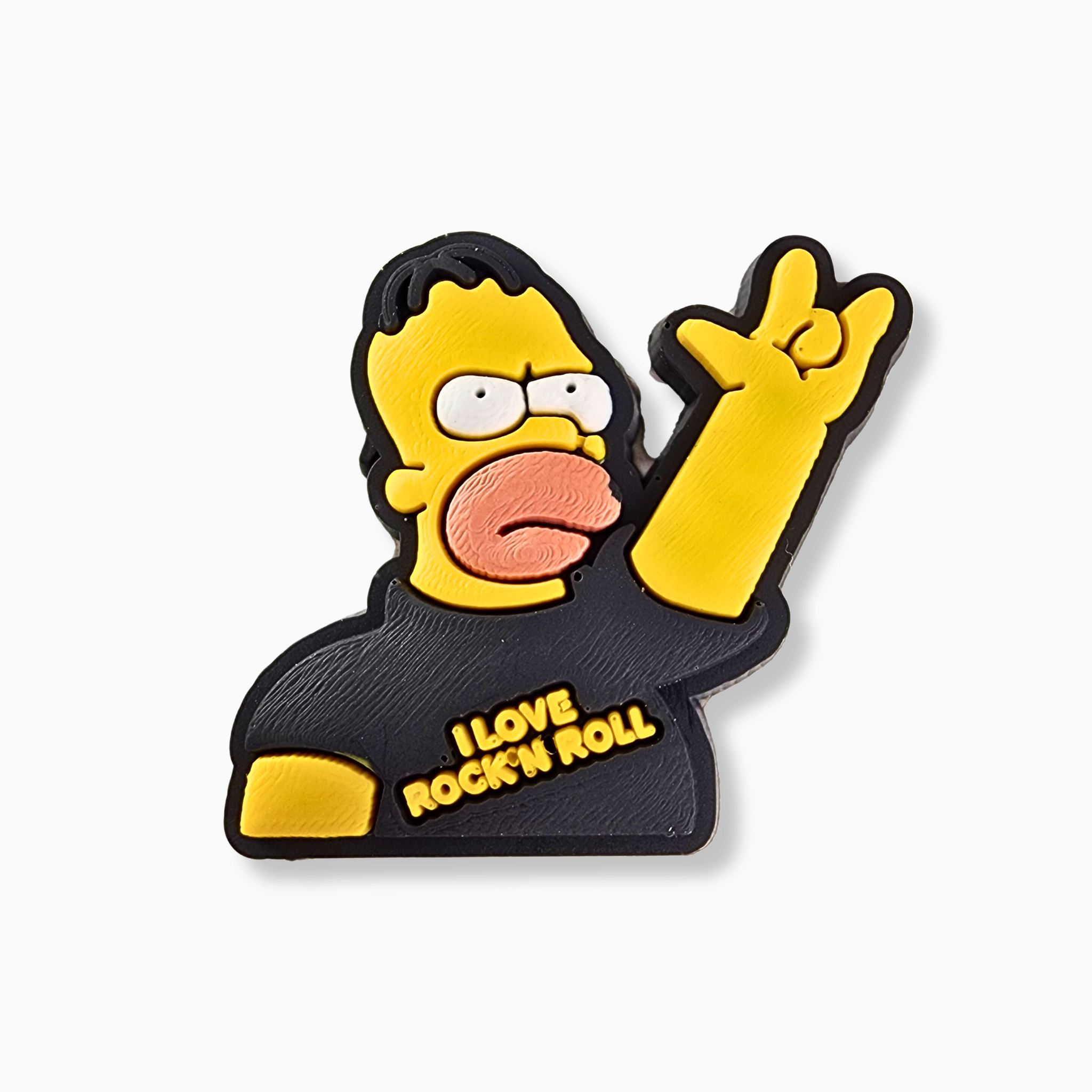 Yellow Cartoon Dad Rock Shoes Charm