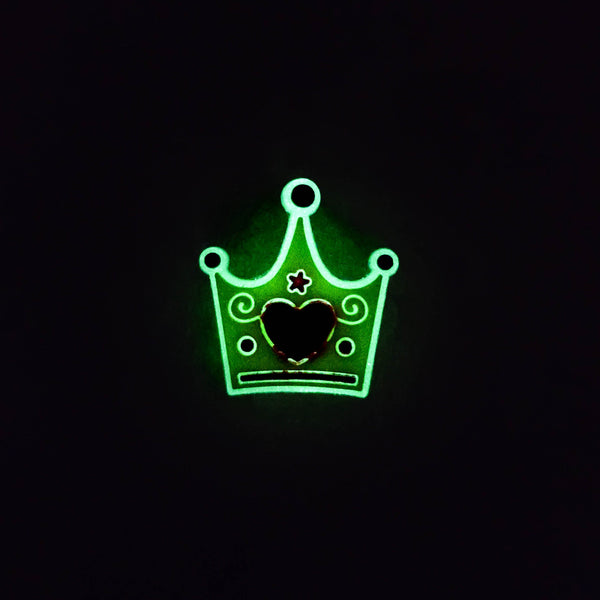 Crown Heart Glowing Charm