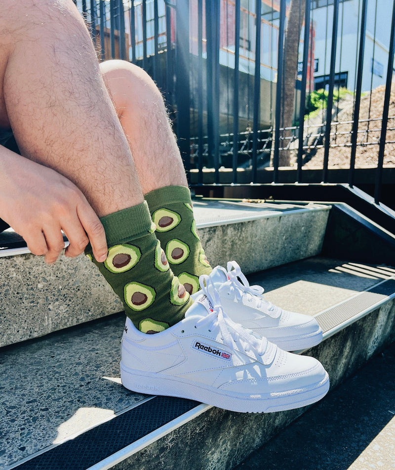 avocado-socks-with-white-sneaker