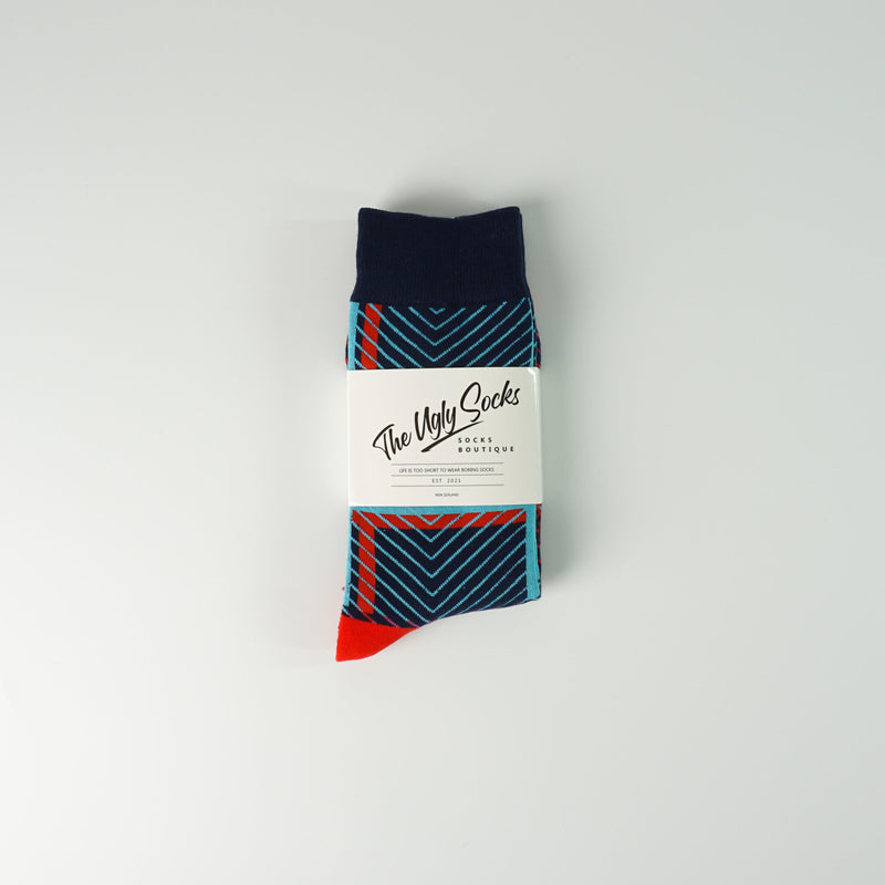 Blue Purple Pattern Socks