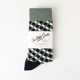 Black Cube Pattern Socks