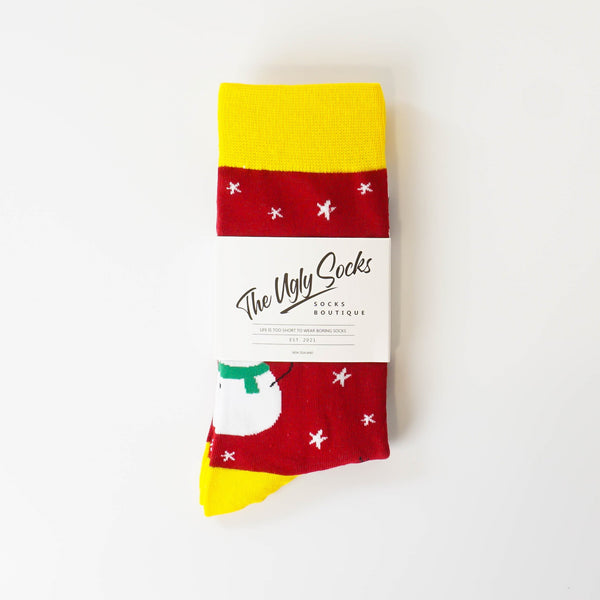 Red Snowman Socks