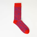 Dizzy Red Pattern Socks
