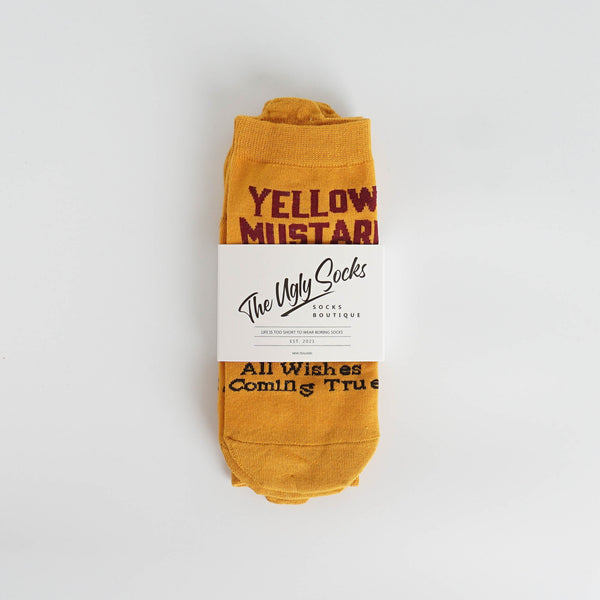 Yellow Mustard Ankle Socks