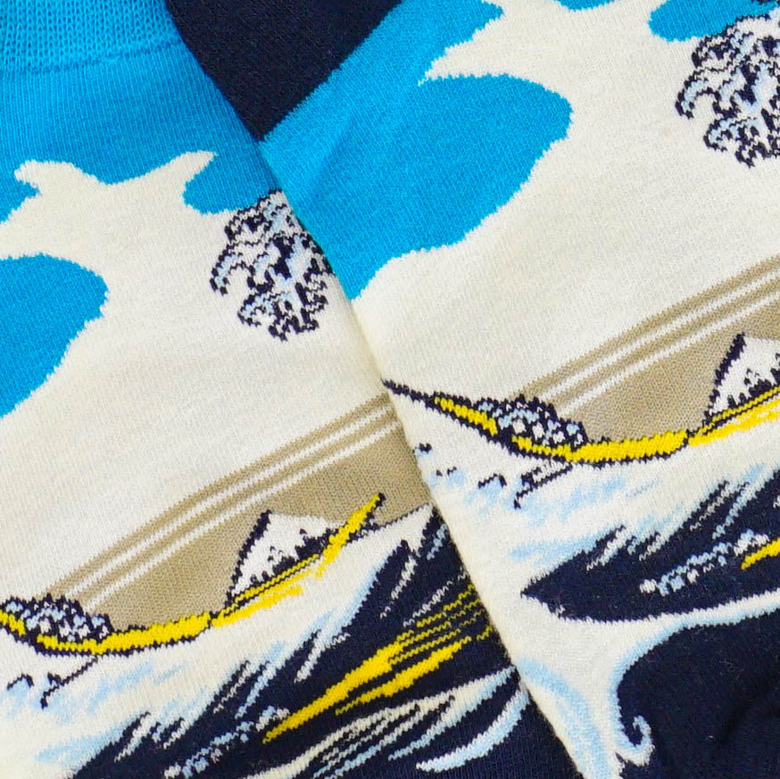The great wave off Kanagawa ankle socks