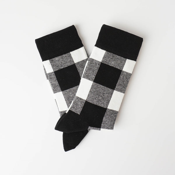 Squared Black & White Socks