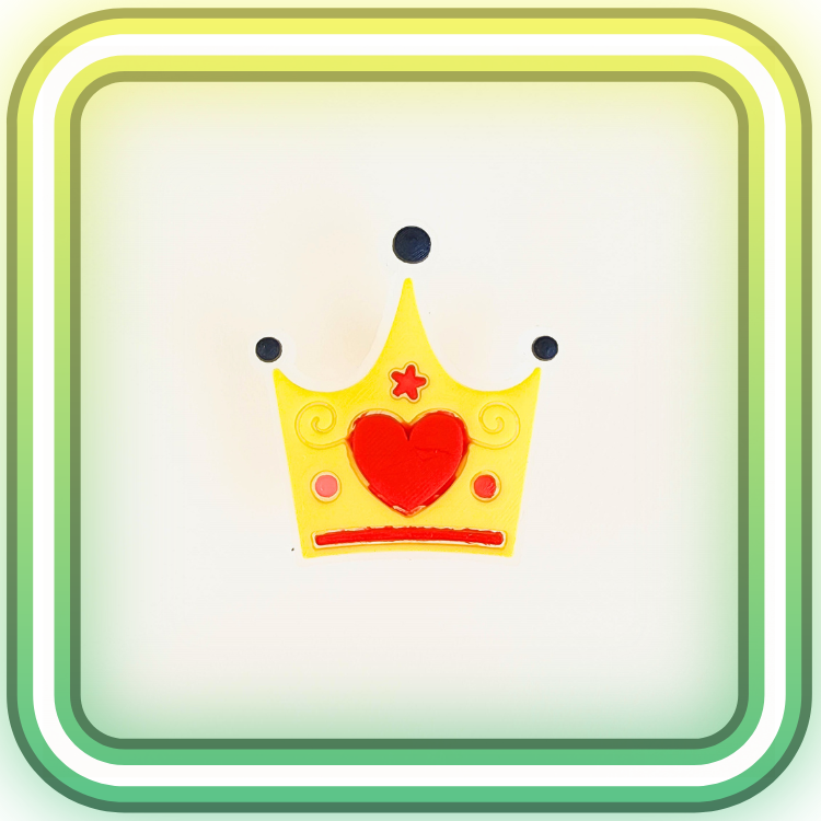 Crown Heart Glowing Charm