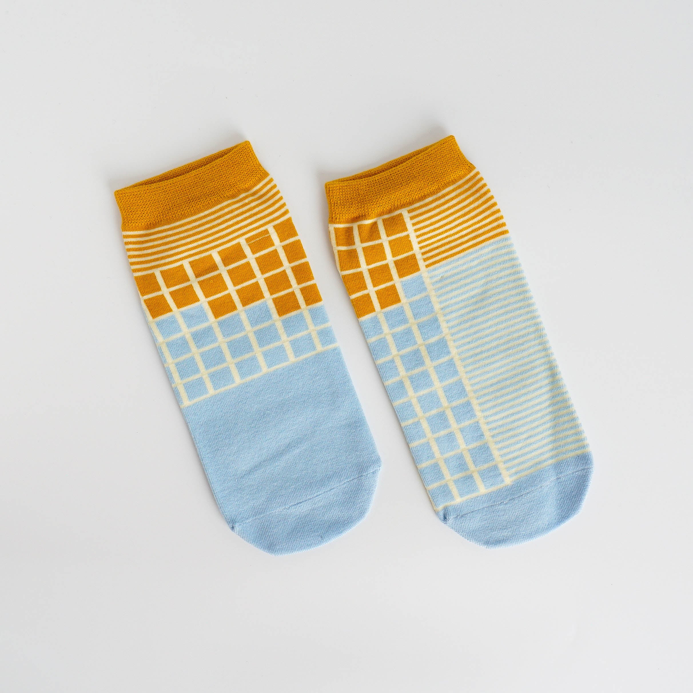 Blue Abstract Ankle Socks