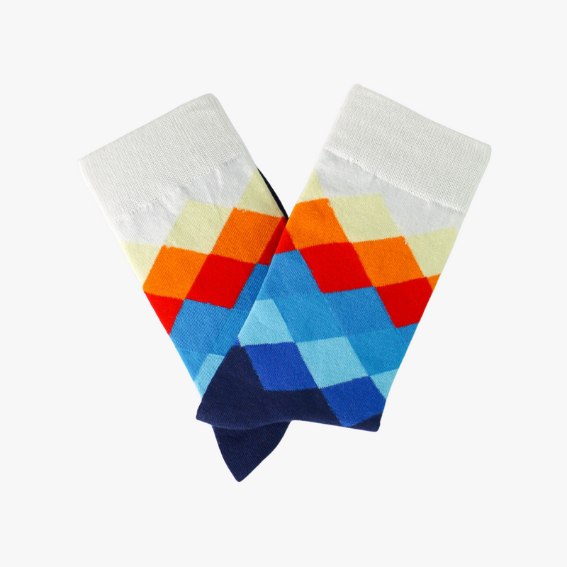Faded Diamond Socks