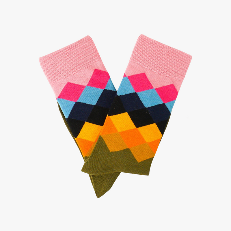 Faded Diamond Socks