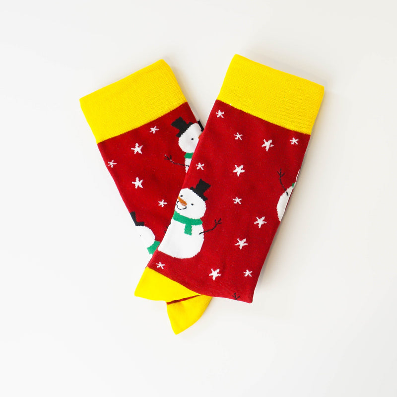 Red Snowman Socks