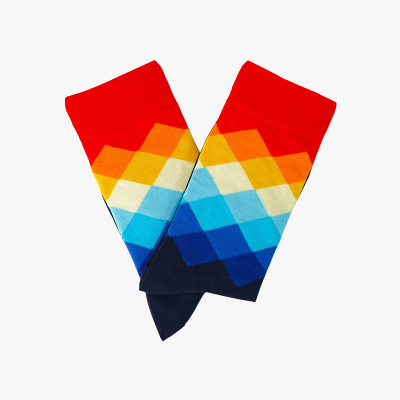 Faded Diamond Socks