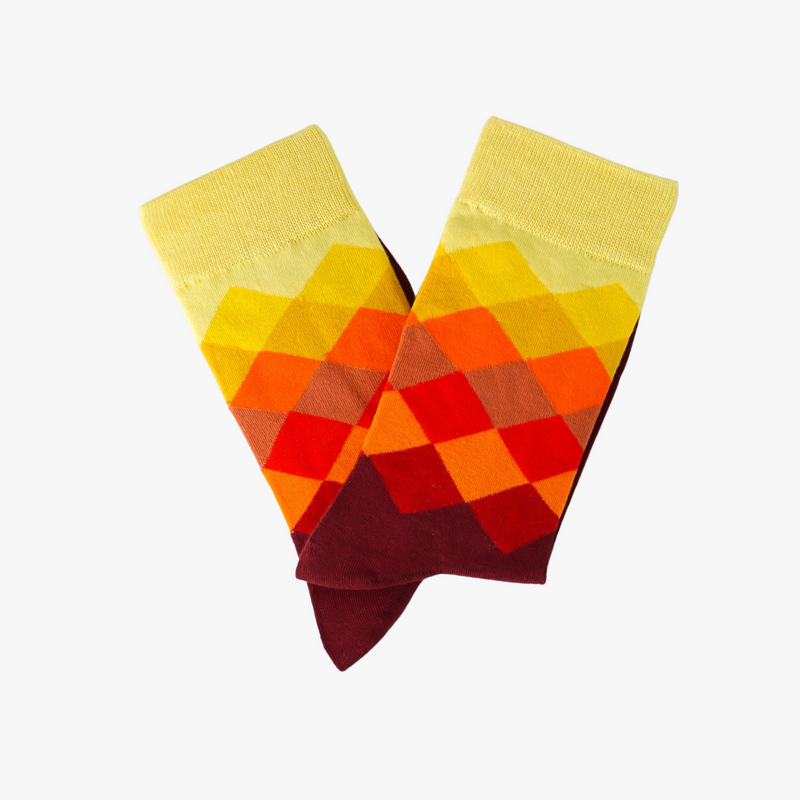 Faded Diamond Socks