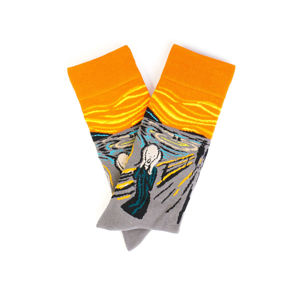 The Scream Painting  Socks